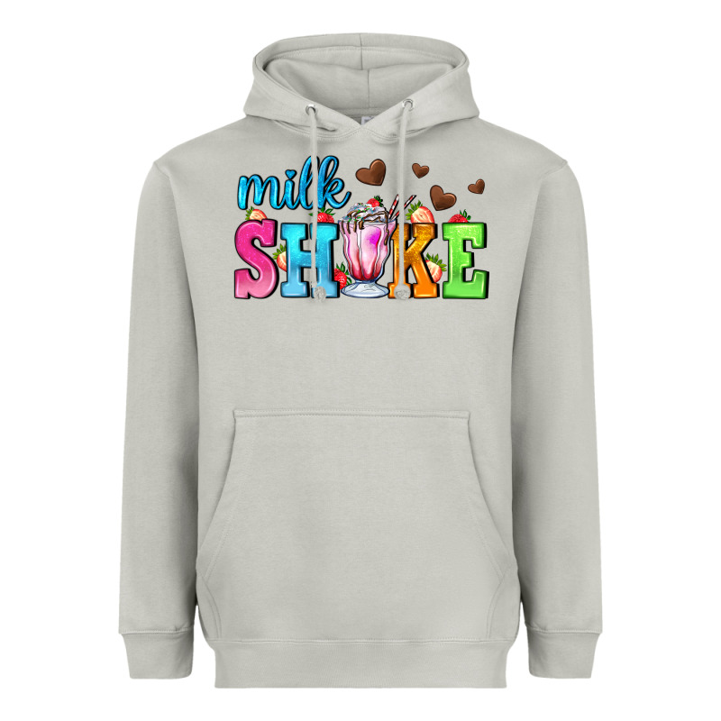 Milk Shake With Chocolate Heart Heavyweight Hoodie by AdoDesignShop | Teevron
