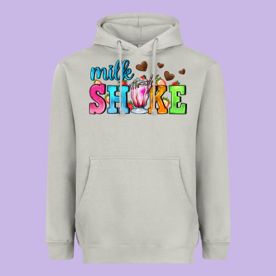 Milk Shake With Chocolate Heart Heavyweight Hoodie Designed By Adodesignshop
