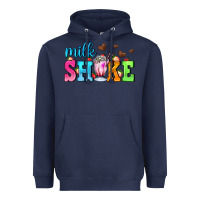 Navy milk shake with chocolate heart Heavyweight Hoodie - AdoDesignShop