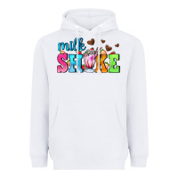 White milk shake with chocolate heart Heavyweight Hoodie - AdoDesignShop