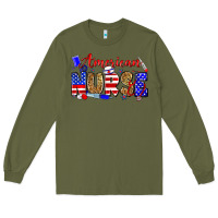 Army Green American nurse Long Sleeve Tee - Zillion Design Studio