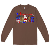 Chestnut American nurse Long Sleeve Tee - Zillion Design Studio