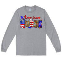 Heather Grey American nurse Long Sleeve Tee - Zillion Design Studio