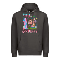 Smoke my 1 st birthday with little cute cow Premium Hoodie - NancyCooperArtShop
