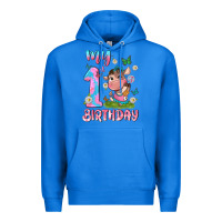 True Royal my 1 st birthday with little cute cow Premium Hoodie - NancyCooperArtShop