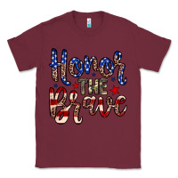 Burgundy Honor the brave Classic Tee - Neo Western
