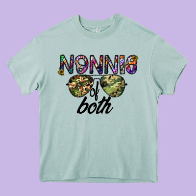 Nonnie Of Both Heavy Core Tee Designed By Cowhidedigitalart