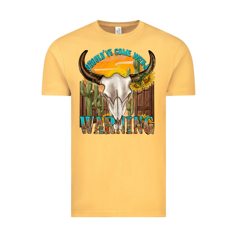 Shouldve Come With A Warning Vintage Tee by texasbilliewilder | Teevron