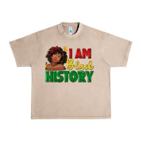 French Oak i am black history with afro black girl Urban Heavy Tee - texasbilliewilder