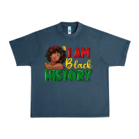 Midnight Navy i am black history with afro black girl Urban Heavy Tee - texasbilliewilder