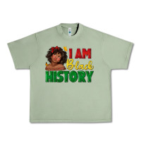 Oil Green i am black history with afro black girl Urban Heavy Tee - texasbilliewilder