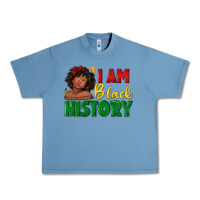 Pebble Blue i am black history with afro black girl Urban Heavy Tee - texasbilliewilder