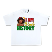 I Am Black History With Afro Black Girl Urban Heavy Tee | Teevron