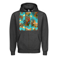 Charcoal Heather poultry animals seamless pattern Zipper Hoodie - HRA Design Shop