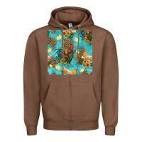 Chestnut poultry animals seamless pattern Zipper Hoodie - HRA Design Shop