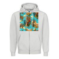 Dove Grey poultry animals seamless pattern Zipper Hoodie - HRA Design Shop