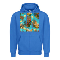 True Royal poultry animals seamless pattern Zipper Hoodie - HRA Design Shop