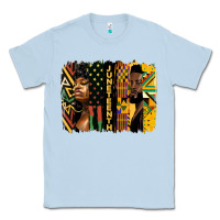 Dusty Blue juneteenth brush stroke Classic Tee - HRA Design Shop