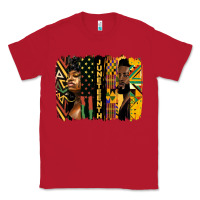Red juneteenth brush stroke Classic Tee - HRA Design Shop