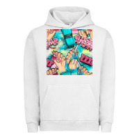 Pigment Lunar Rock hand cream and nail tools with serape and glitter seamless pattern bbs Urban Hoodie - BundleAndBundleShop