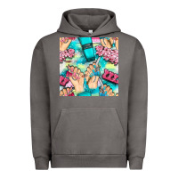 Pigment Tornado hand cream and nail tools with serape and glitter seamless pattern bbs Urban Hoodie - BundleAndBundleShop
