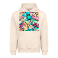 Sandshell hand cream and nail tools with serape and glitter seamless pattern bbs Urban Hoodie - BundleAndBundleShop
