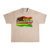 French Oak juneteenth 1865 with crown flag Urban Heavy Tee - texasbilliewilder