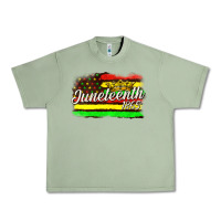 Oil Green juneteenth 1865 with crown flag Urban Heavy Tee - texasbilliewilder