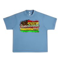 Pebble Blue juneteenth 1865 with crown flag Urban Heavy Tee - texasbilliewilder