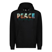 Black peace be with you cross Premium Hoodie - NancyCooperArtShop