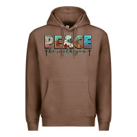 Chestnut peace be with you cross Premium Hoodie - NancyCooperArtShop