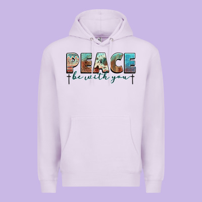 Peace Be With You Cross Premium Hoodie Designed By Nancycooperartshop