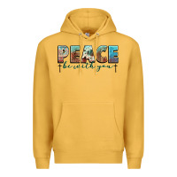 Mustard peace be with you cross Premium Hoodie - NancyCooperArtShop