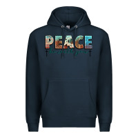 Navy peace be with you cross Premium Hoodie - NancyCooperArtShop