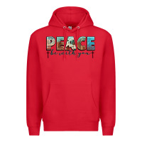 Red peace be with you cross Premium Hoodie - NancyCooperArtShop