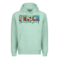 Seafoam peace be with you cross Premium Hoodie - NancyCooperArtShop