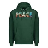 Sports Green peace be with you cross Premium Hoodie - NancyCooperArtShop