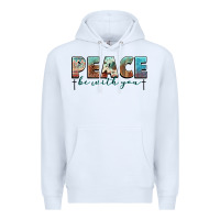 White peace be with you cross Premium Hoodie - NancyCooperArtShop