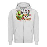Dove Grey All I Want For Christmas Is A Unicorn Zipper Hoodie - FaDigitalArtStudio