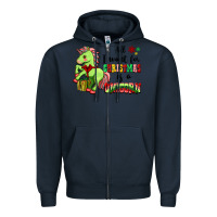 Navy All I Want For Christmas Is A Unicorn Zipper Hoodie - FaDigitalArtStudio