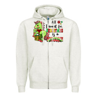 Oatmeal Heather All I Want For Christmas Is A Unicorn Zipper Hoodie - FaDigitalArtStudio