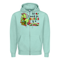 Seafoam All I Want For Christmas Is A Unicorn Zipper Hoodie - FaDigitalArtStudio
