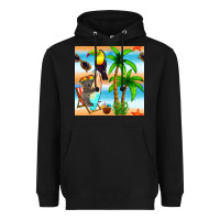 Black tropical animals seamless pattern Heavyweight Hoodie - BundleAndBundleShop
