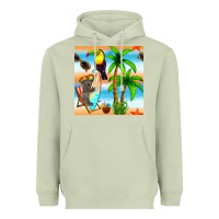 Matcha tropical animals seamless pattern Heavyweight Hoodie - BundleAndBundleShop