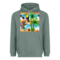 Sage tropical animals seamless pattern Heavyweight Hoodie - BundleAndBundleShop