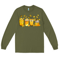 Army Green Childhood Cancer Coffee Cups Long Sleeve Tee - texasbilliewilder