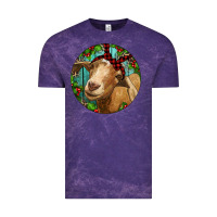 Cloud Purple Farm Goat Christmas Vintage Tee - RanaPortraitStore