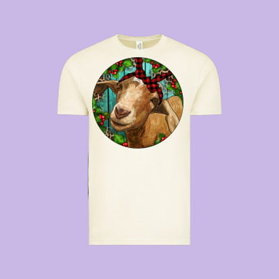 Vintage Tee Farm Goat Christmas