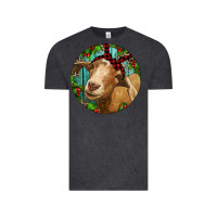 Vintage Black Farm Goat Christmas Vintage Tee - RanaPortraitStore