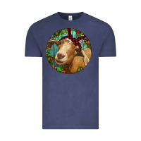 Vintage Denim Farm Goat Christmas Vintage Tee - RanaPortraitStore